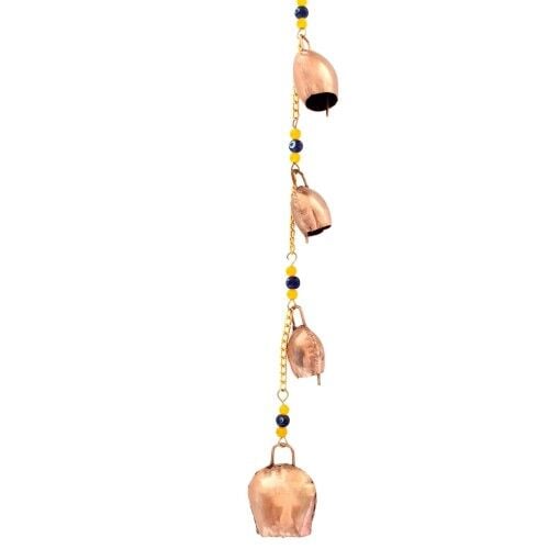 Bronz Renk Boncuklu Rüzgar Çanı