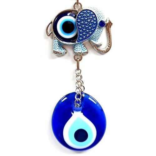 Cam Nazar Boncuklu Filli Mini Duvar Süsü