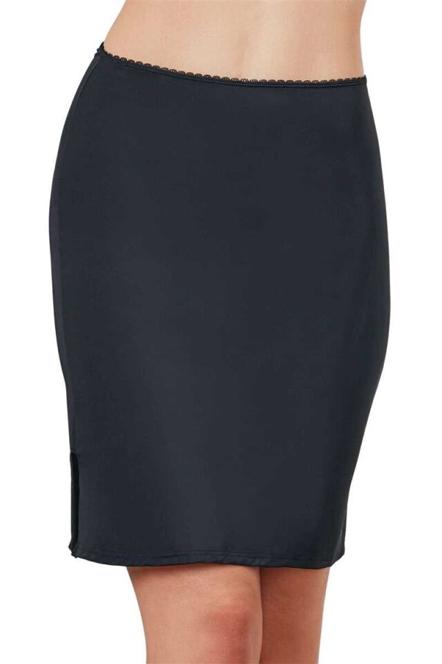 Kadın Mikropolyamid Esnek Kumaşlı Diz Üstü Kısa Etek Altı Jüpon (0623)