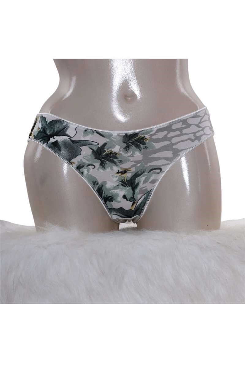 Kadın Viskon Kumaş Çiçek Desenli Slip (2774)
