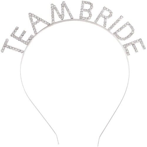 Gümüş Kaplama Kristal Taşlı Team Bride Taç 16x17 cm