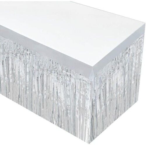 Gümüş Metalize Masa Eteği 275x75 cm – Kendinden Yapışkanlı