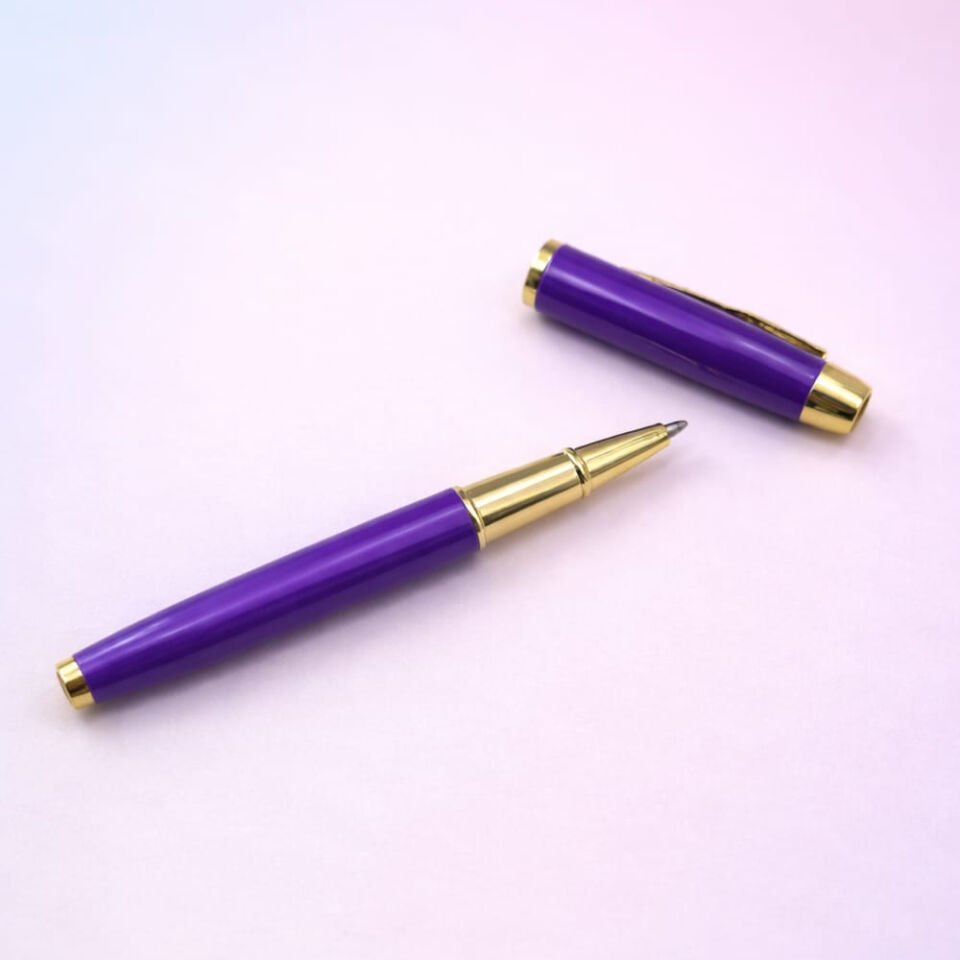 Premium Mor Metal Roller Kalem