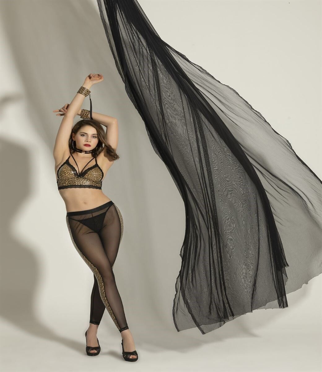 Gallipoli 6204 Bayan Büstiyer, Boyunluk, Kelepçe ve Pantolon Takım