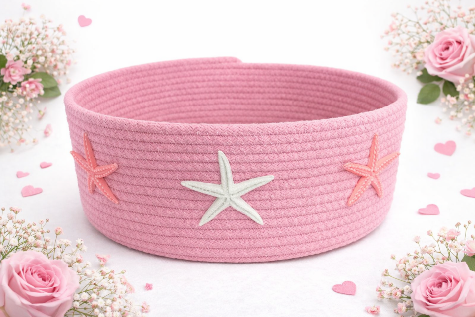 Deniz Yıldızı Detaylı Çok Amaçlı Organizer pembe