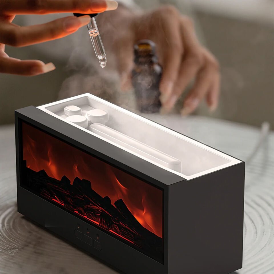 Şömine Görünümlü Alev Efektli Hava Nemlendirici