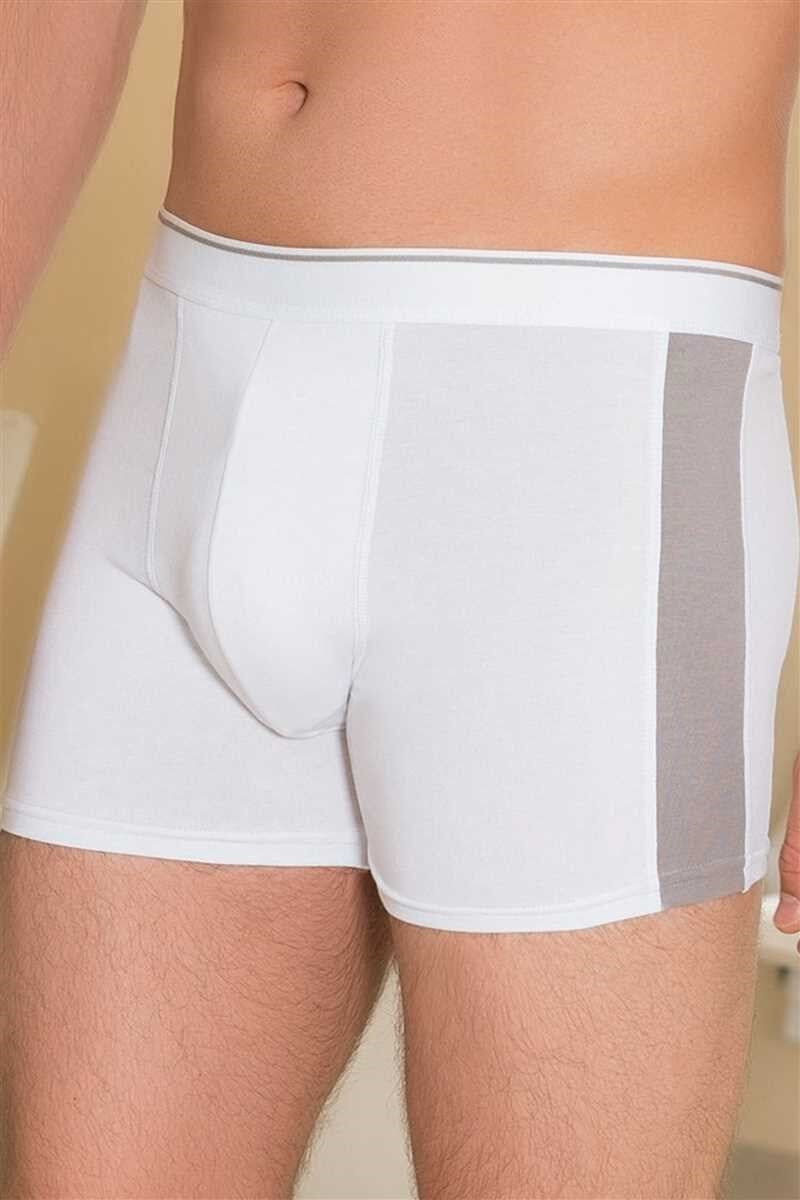 Erkek Pamuklu Çift Renkli Geniş Bel Lastikli Bokser (0029)