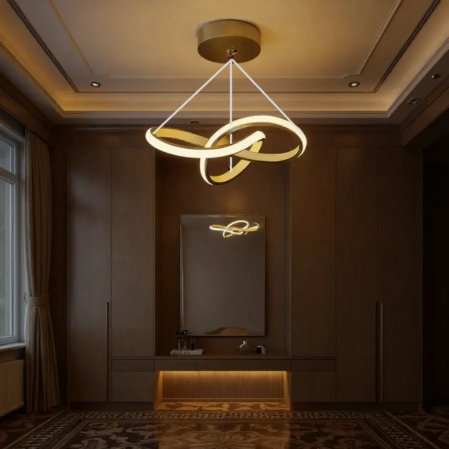 Aura Eskitme Ultra Beyaz Ledli Avize Sarkıt Tekli Avize