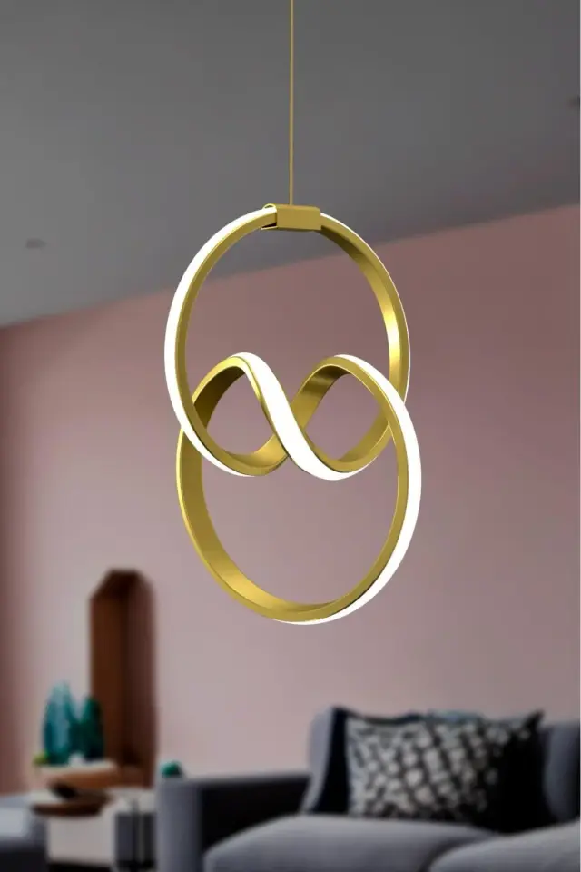 Emily Eskitme Tekli Sarkıt Led Beyaz Işık Ultra Ledli Salon Mutfak Oda Hol Ledli Avize