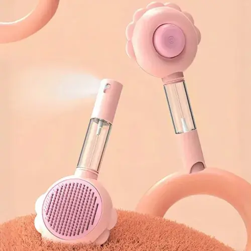 Basmalı Telli Su Sprey Hazneli Hayvan Fırçası