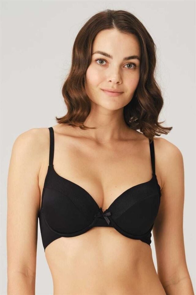 Kadın Balenli Desteksiz Dolgusuz Kol Altı Genişletilmiş Sırtı Yapıştırma Günlük T-Shirt Sütyeni (3781)