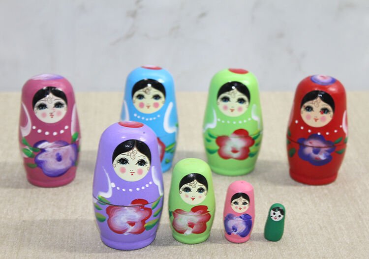 4'lü Ahşap Matruşka Seti