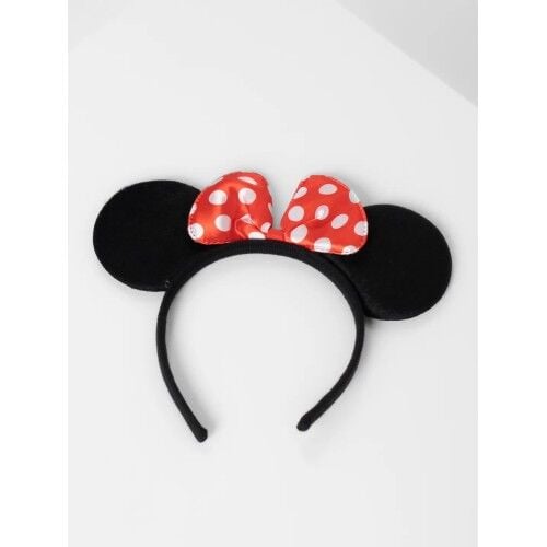 Kırmızı Fiyonklu Minnie Mouse Taç Fare Tacı Kafa Bandı