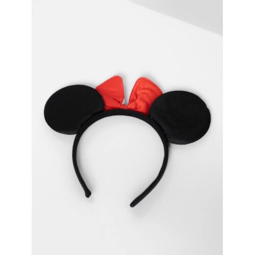 Kırmızı Fiyonklu Minnie Mouse Taç Fare Tacı Kafa Bandı