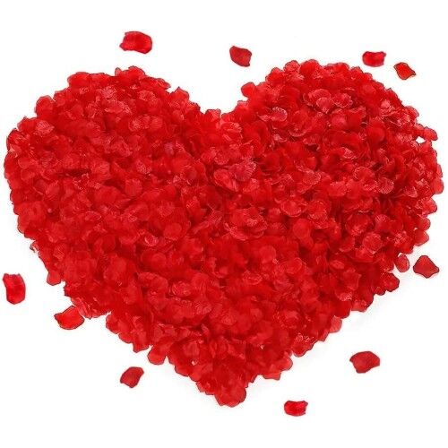 Kırmızı Renk Gül Yaprağı Şekilli Konfeti – 10 Paket 1000 Adet