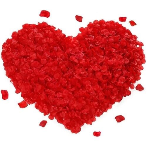 Kırmızı Renk Gül Yaprağı Şekilli Konfeti – 10 Paket 1000 Adet