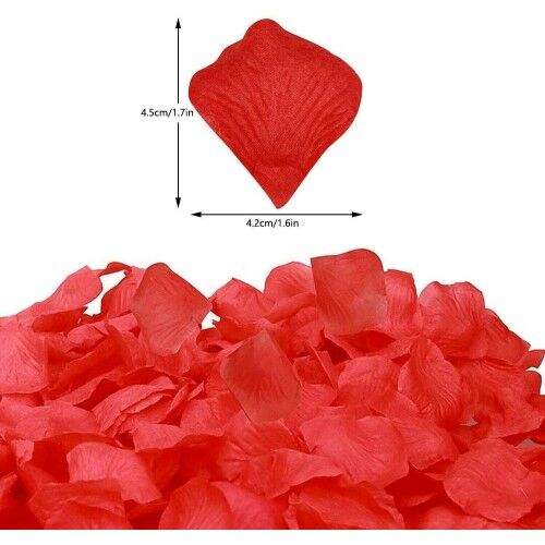 Kırmızı Renk Gül Yaprağı Şekilli Konfeti – 5 Paket 500 Adet