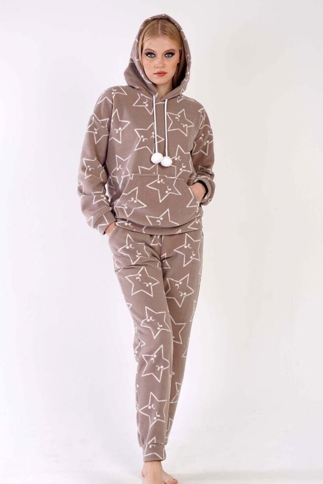 Eşofman tarzında polar pijamalar K304042