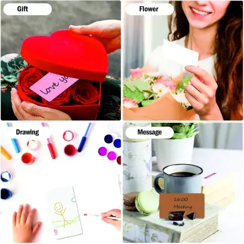 Boş Kelime Kartları 5x8 cm - 50 Adet Oval Kenarlı | Tabu & Not Kartları - Kraft