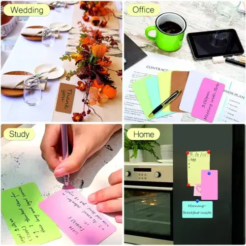 Boş Kelime Kartları 5x8 cm - 50 Adet Oval Kenarlı | Tabu & Not Kartları - Mavi