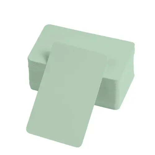 Boş Kelime Kartları 5x8 cm - 50 Adet Oval Kenarlı | Tabu & Not Kartları - Yeşil