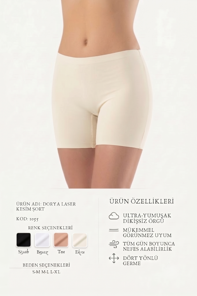 LAZER KESİM BOXER KADIN 1055