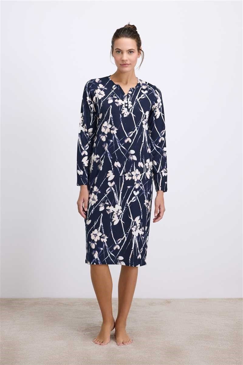 Kadın Uzun Kollu, Nefes Alabilen Yumuşak Kumaş, Konforlu ve Şık Günlük Ev Giyimi  11534