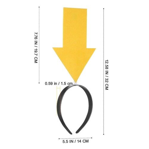 Kişiselleştirilebilir Ok Taç – Üzerine Yazı Yazılabilen Parti Tacı Sarı Renk