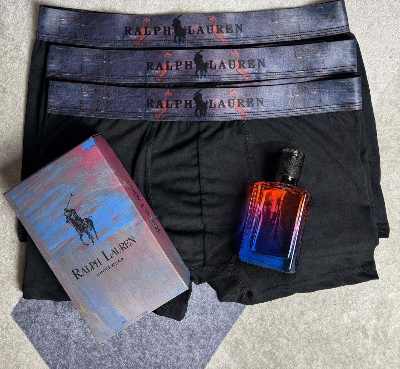 Ralph Lauren Siyah Premium Boxer+Parfüm