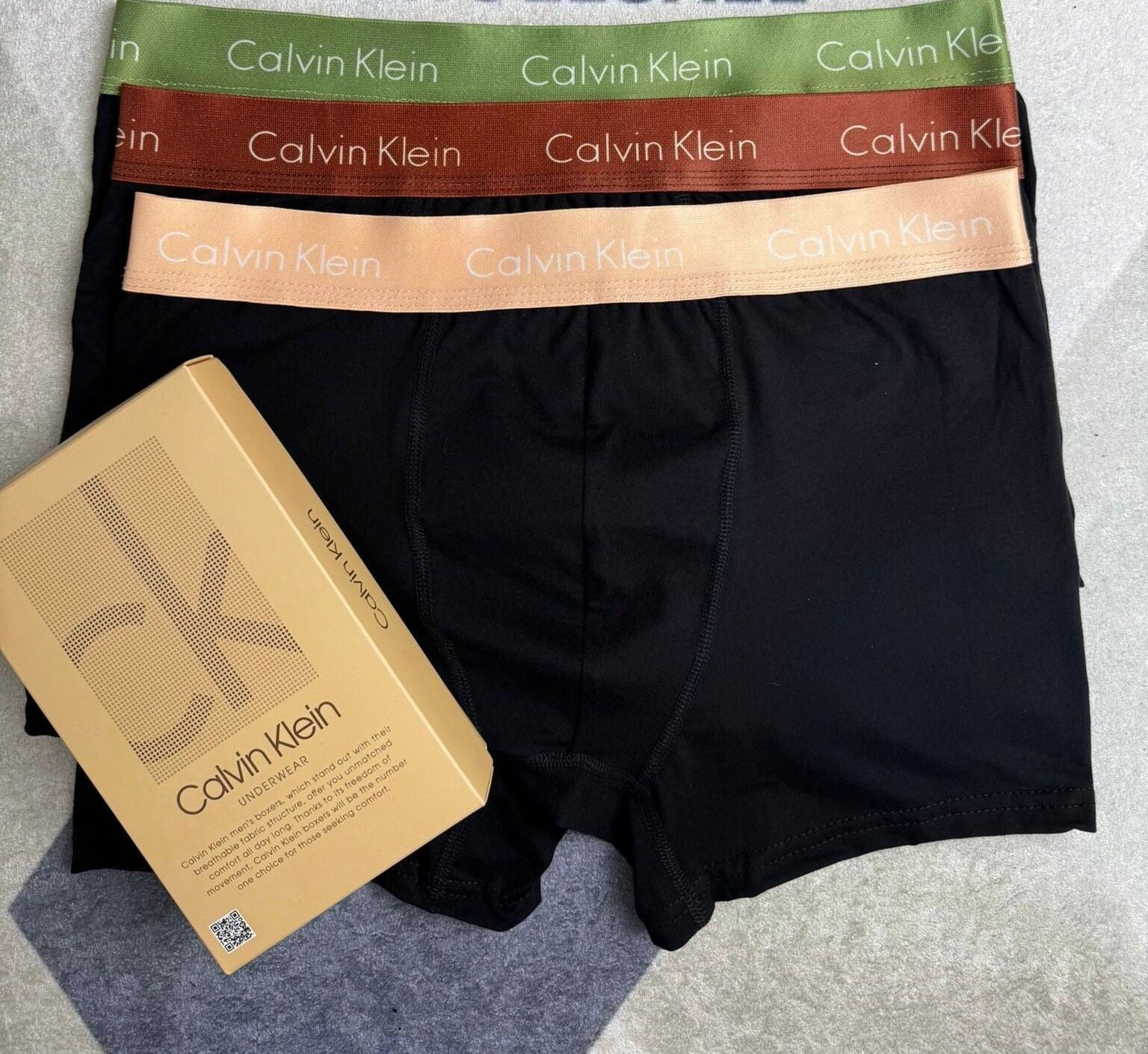 Calvin Klein Renkli Bantlı 3'lü Premium Boxer