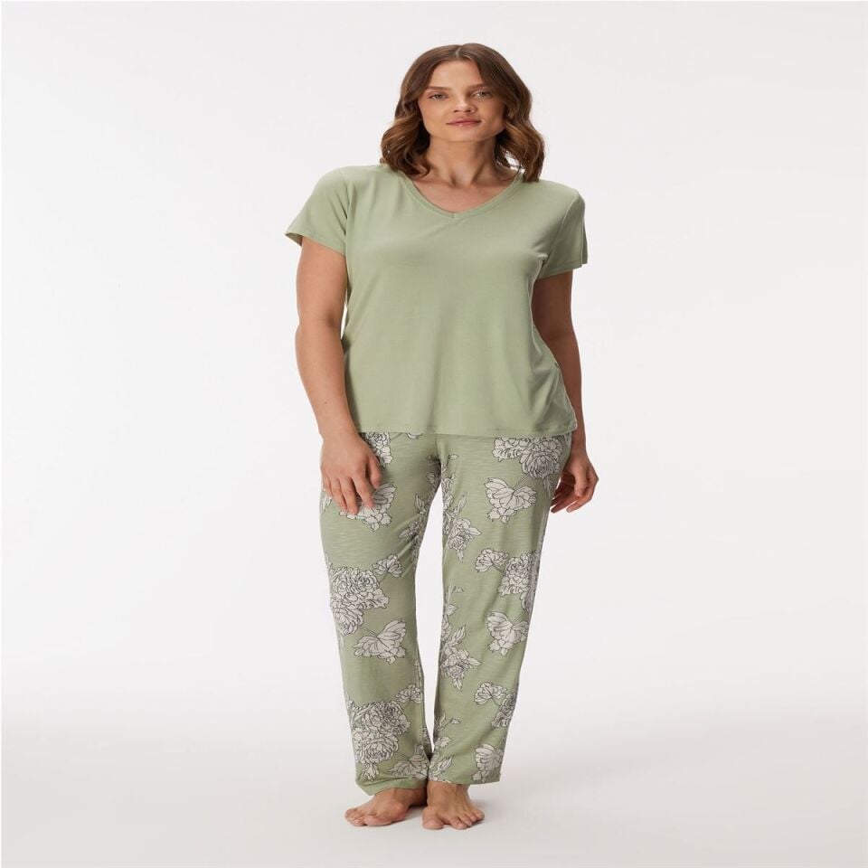 11401 Kadın T-Shirt ve Pantolon Takım