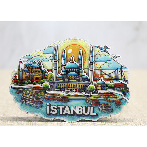 Ahşap İstanbul Temalı Magnet