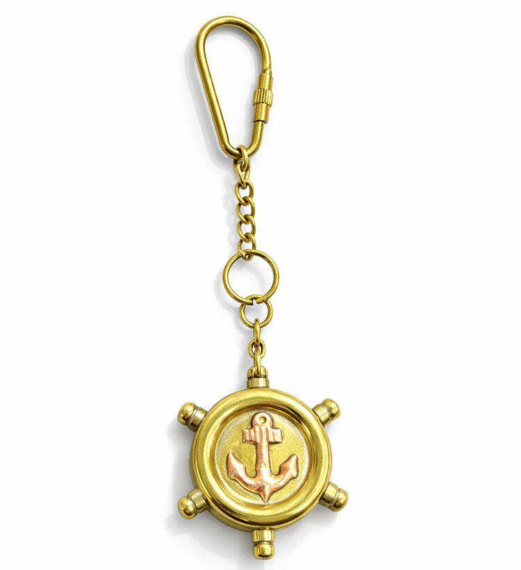 Pirinç Dümen Anahtarlık - Model 1