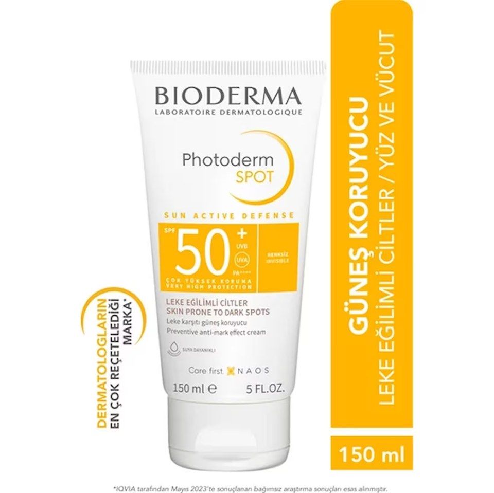 Photoderm Spot 50+ Faktör Leke Karşıtı Lekeli Ciltler İçin Renksiz Güneş Koruyucu Krem 150 ml