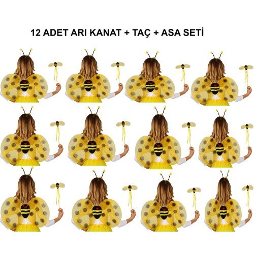 Okul Gösterileri için 12'li Arı Kanadı Seti - Etkinlik Kanatları