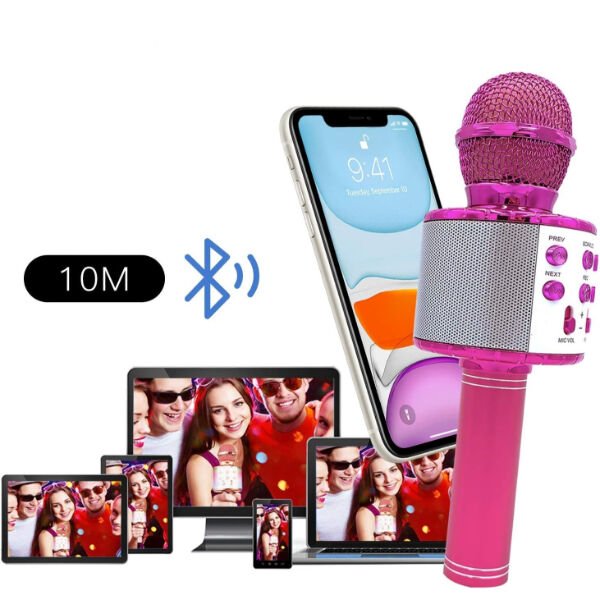 Kablosuz Hoparlörlü Bluetooth Karaoke Mikrofonu