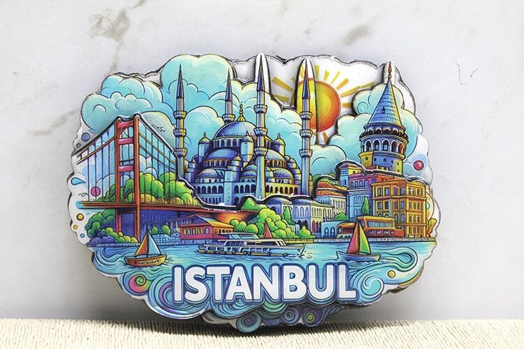 Ahşap İstanbul Temalı Magnet - Model 11