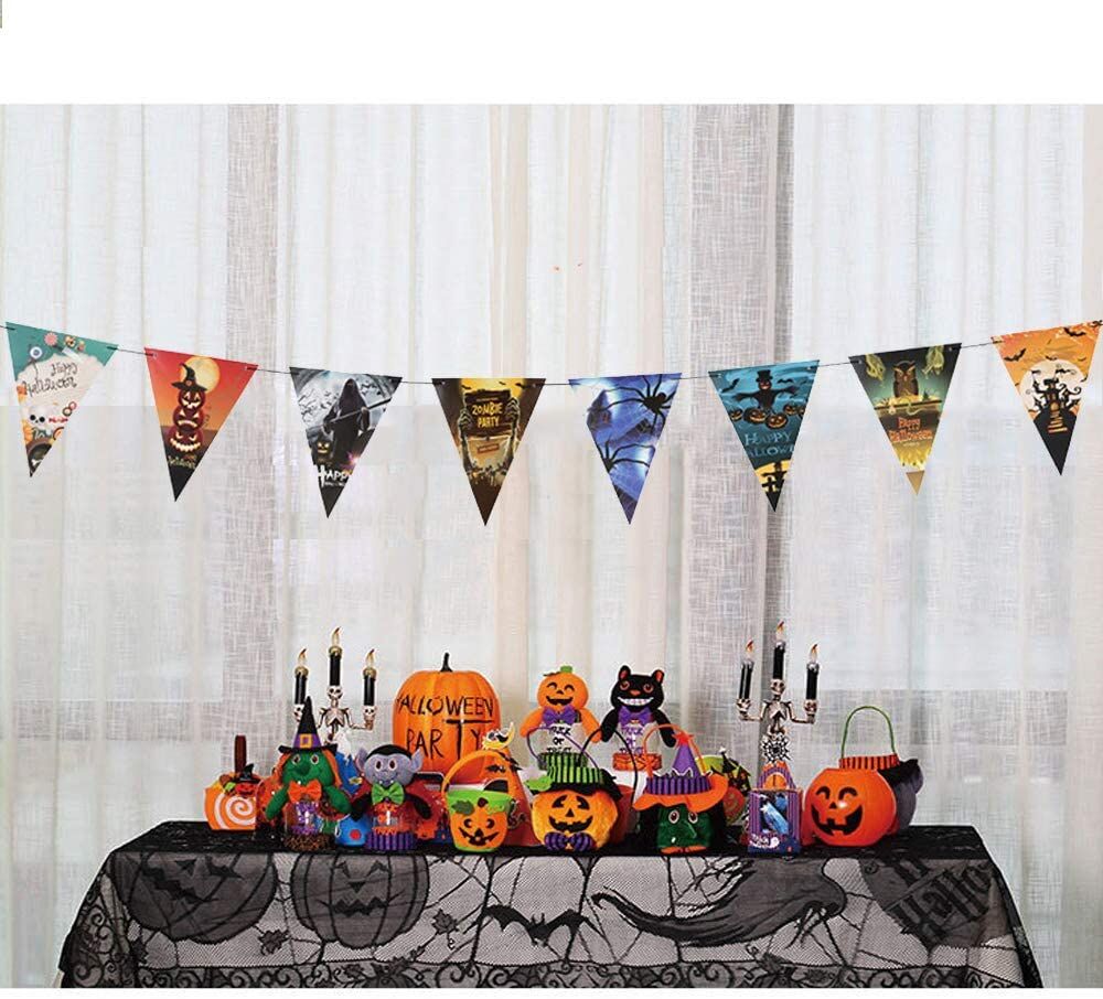 Cadılar Bayramı Halloween Flama Bayrak Banner Süs 8 li