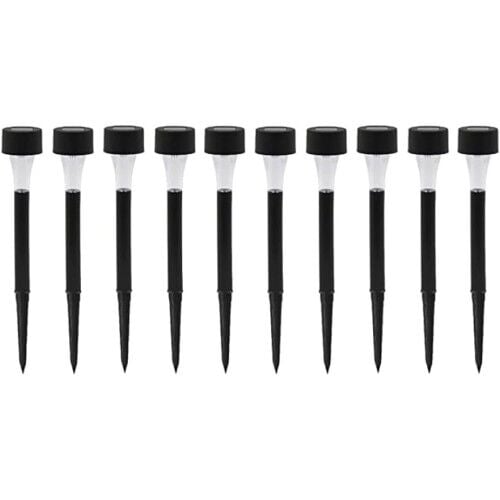 Güneş Enerjili Bahçe Lambası Plastik Saplama 10lu Set