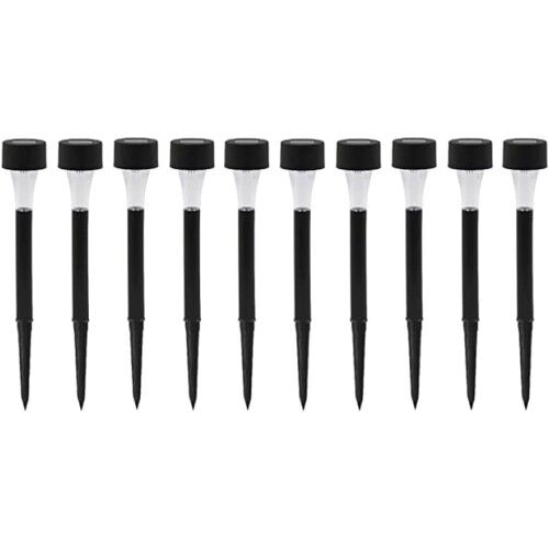 Güneş Enerjili Bahçe Lambası Plastik Saplama 10lu Set