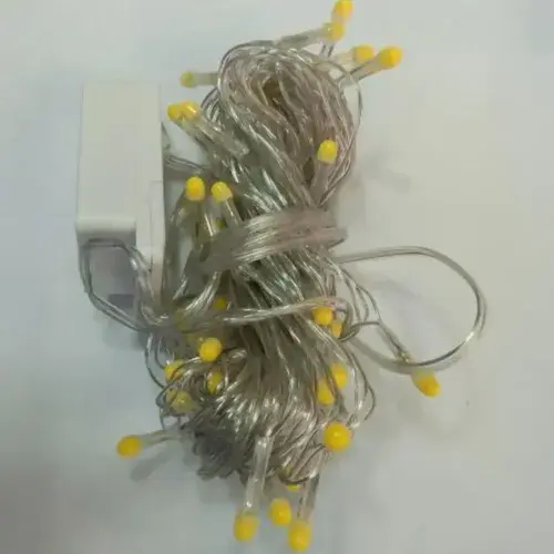 10m 100 LED Damla Uçlu Beyaz Işık Şeffaf Kablo