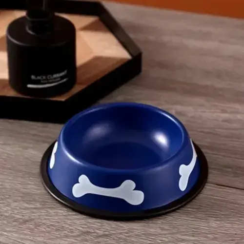 Renkli Kemik Desenli Metal Mama Kabı