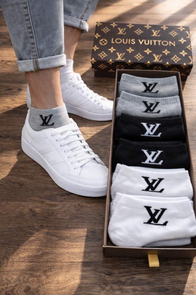 L.V.uitton Unisex 6' Lı Çorap