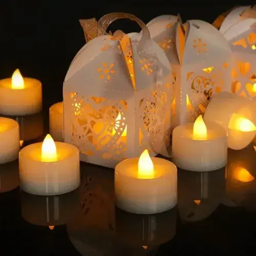 24'lü Pilli Mum Seti 3.4 cm