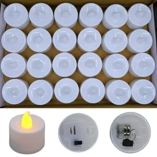 24'lü Pilli Mum Seti 3.4 cm