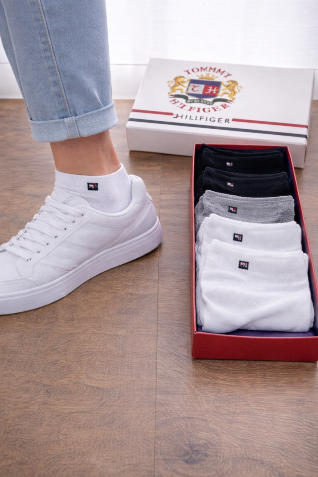 Tommy Hilfiger Unısex 6'lı Çorap