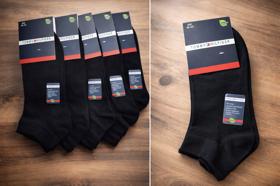 Tommy Hilfiger Bambu 6'lı Çorap