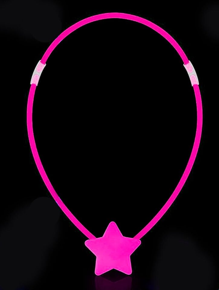 Karanlıkta Yanan Glow Stick Yıldız Kolye - 6 Adet