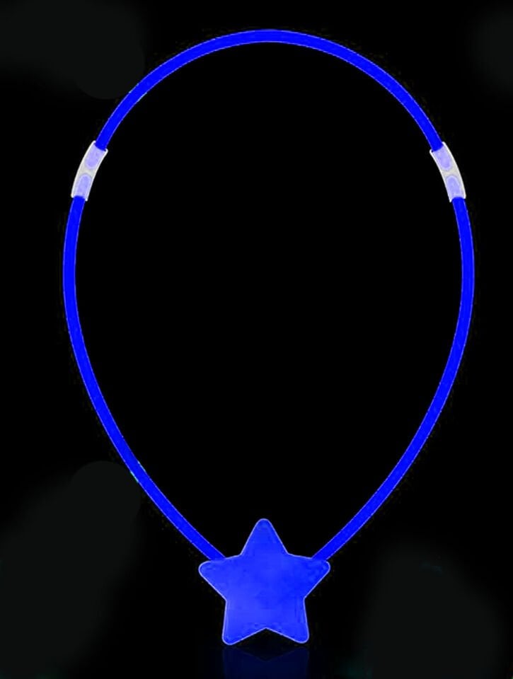 Karanlıkta Yanan Glow Stick Yıldız Kolye - 6 Adet