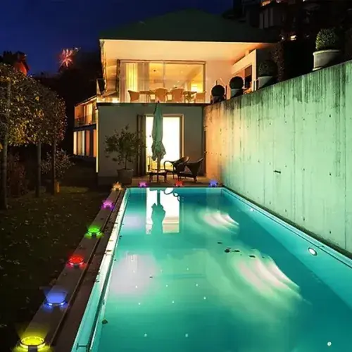 4'lü Solar Panelli Kazıklı RGB Zemin LED (Güneş Enerjili)